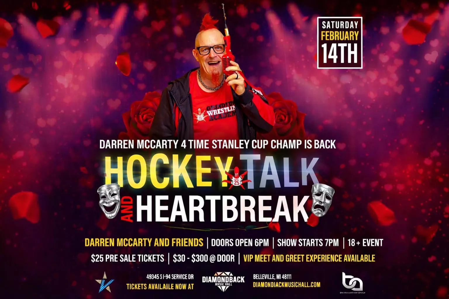 Darren McCarty Hockey Talk and Heartbreak on February 14 at 6:00 PM - Primary Image