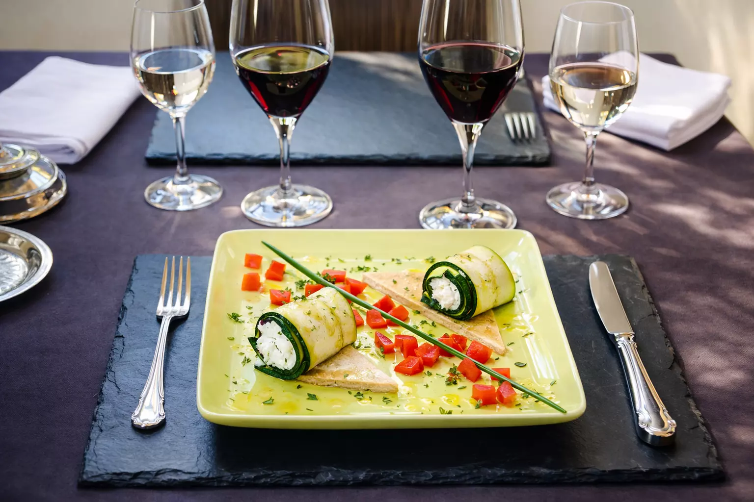 Menu "Messire de Nogaret" en 4 plats au Restaurant du Chateau D'ayres