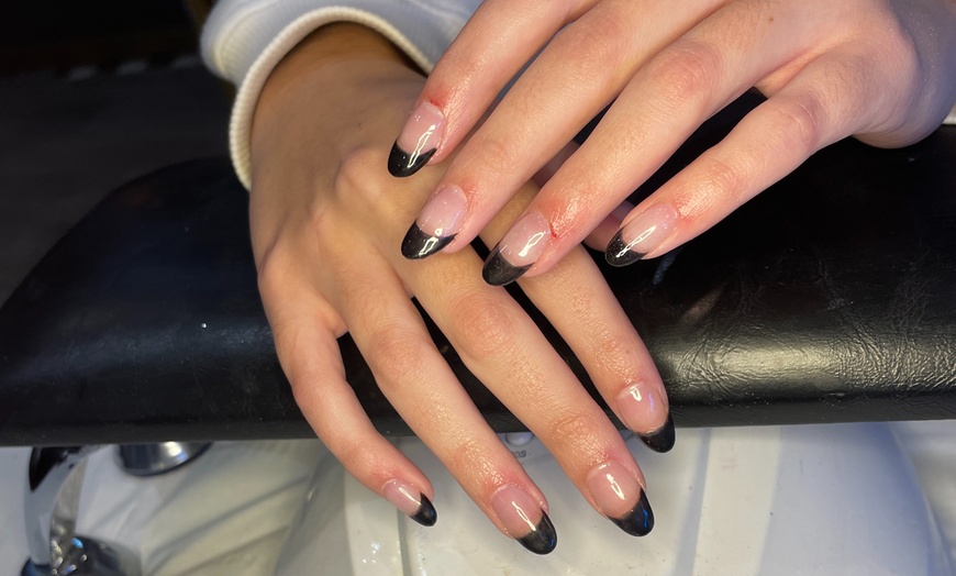 Image 1: 1 or 2 Gel Manicures with 1 or 2 Gel Pedicures with Nail Art (Simple)