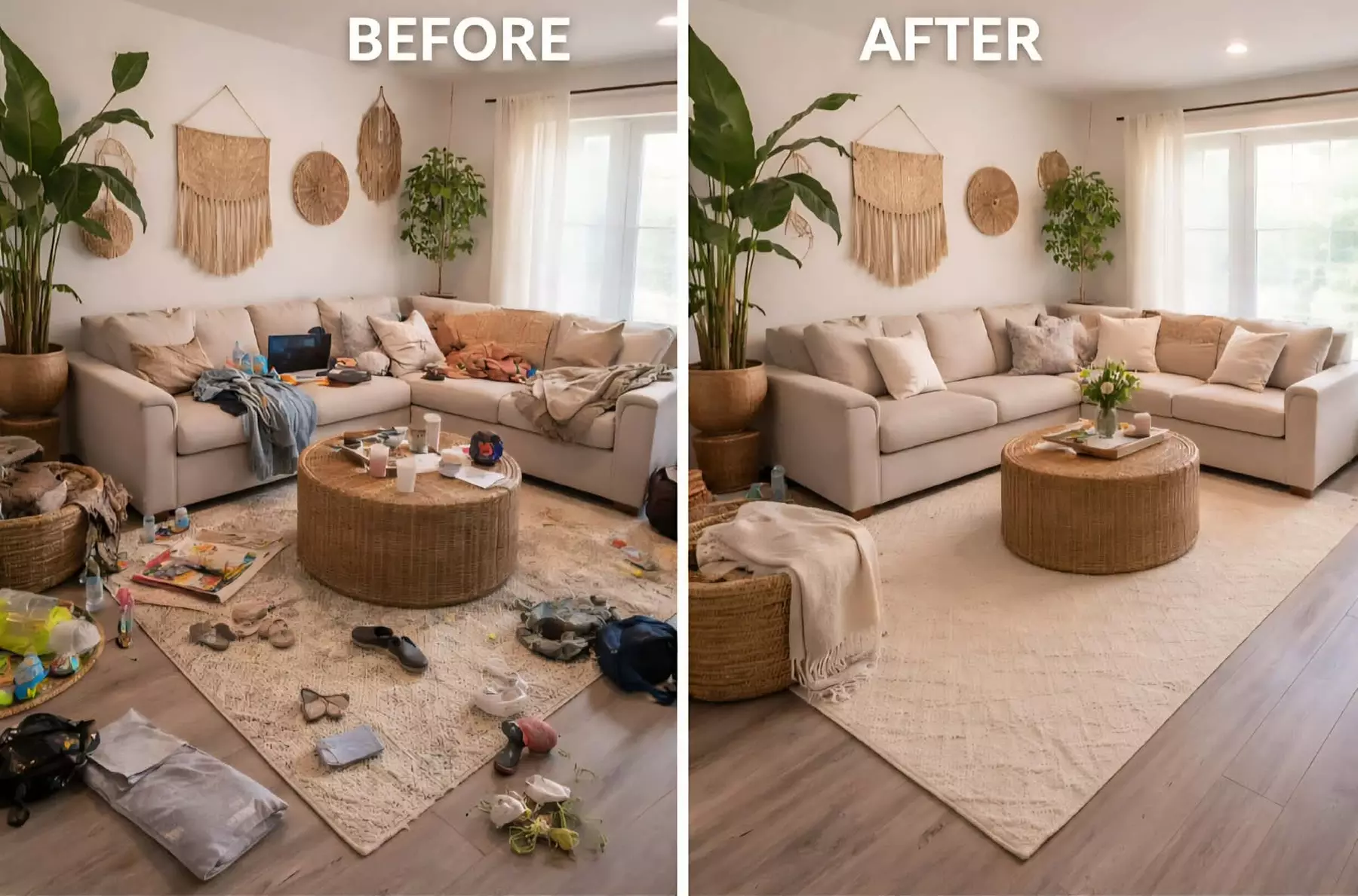 Living Room, Master Bathroom or/and Master Bedroom or Kitchen Reset