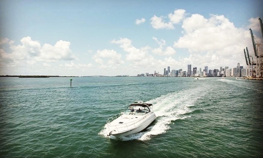 Image 3: 2–4 Hr Private 50 ft Luxury Yacht Rental or 4-Hour Night Party Yacht