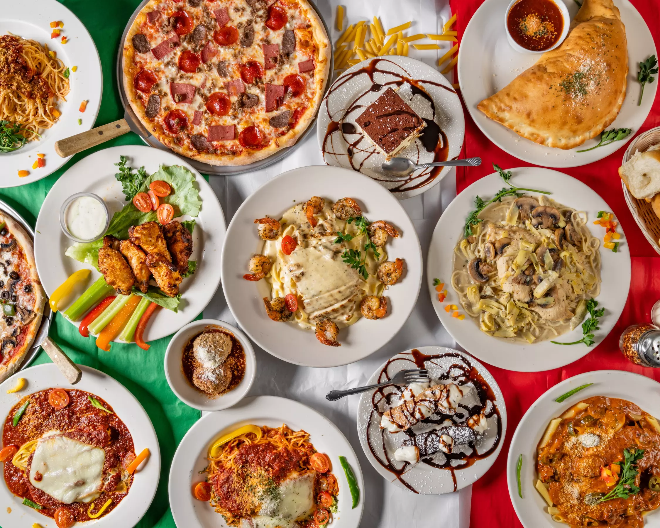 Enjoy Pasta Dinners with Soup, Salad, Appetizer & Dessert for One, Two, or Four @ Lizzano's Pizza (Up to 40%Off)
