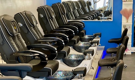 One Restoring Spa Reg. Polish Pedicure With Callus Treatment , Scrub, Mask and Foot Massage - LA Cutie's Nails & Eyebrow Studio