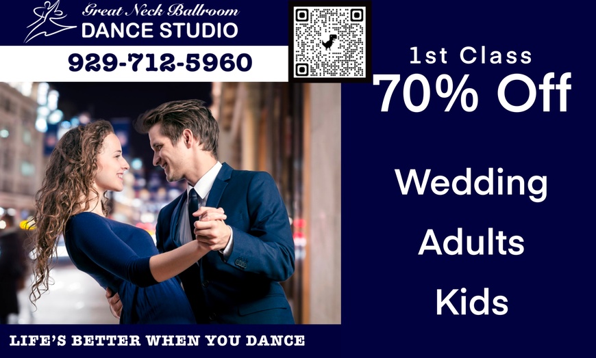 Image 1: Up to 84% Off on Dance Class at Great Neck Ballroom Dance Studio