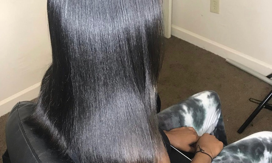 Image 1: Transform Your Look with Silk Press with Deep Conditioning Treatment