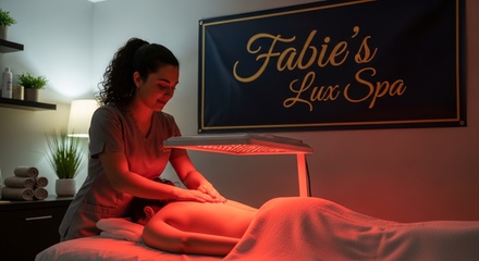 Hands and Arms Scrub and Custom Back Facial with LED Light Therapy - Fabie's Lux Spa