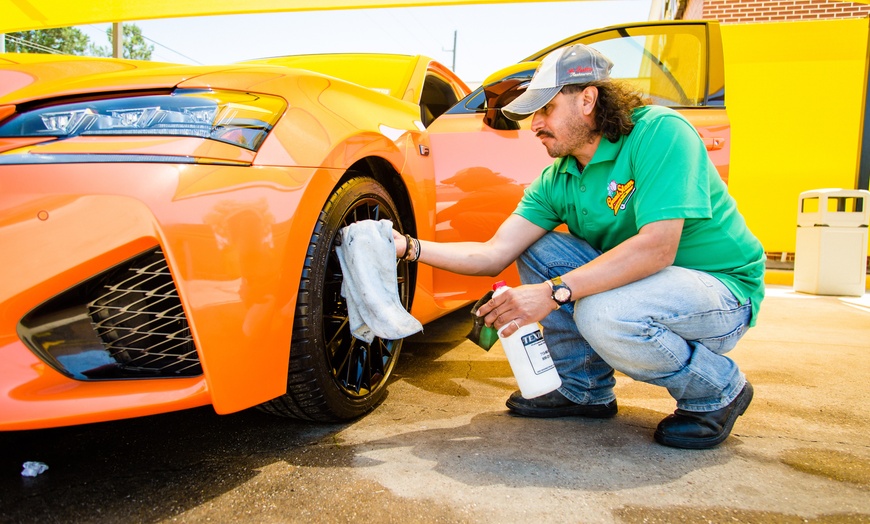 Image 1: Full Service Detail Wash, Hand Wax Polish or Interior Detail 