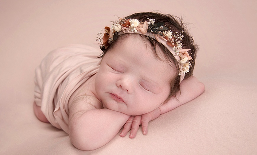 Image 1: Newborn Baby Photoshoot with one print at Flash Photography