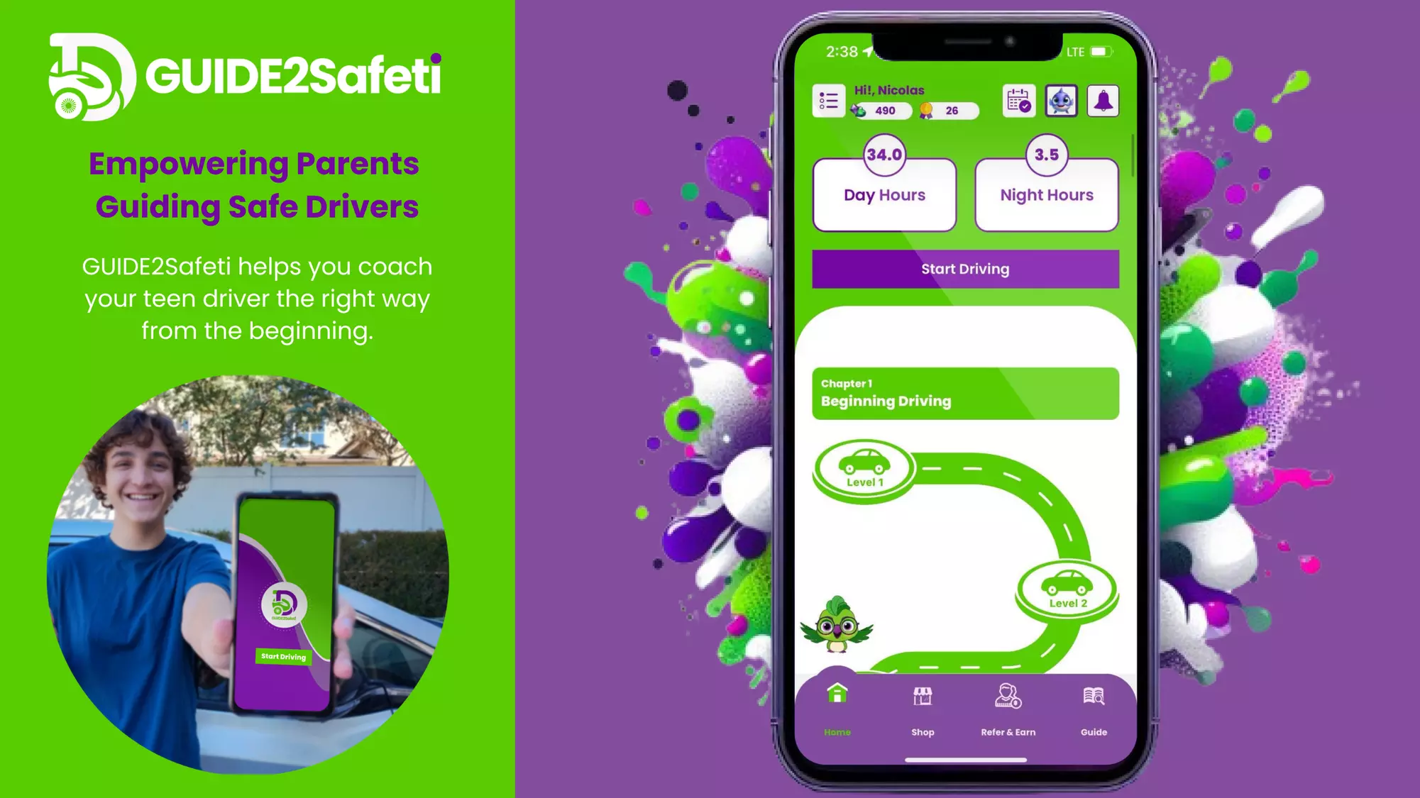 GUIDE2Safeti App, a parent's guide to teaching teen drivers