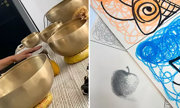 Taller de dibujo automático y cuencos tibetanos para 1 o 2 personas