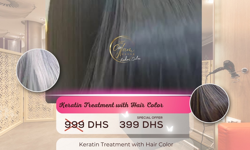 Image 2: Enhance Your Style: Keratin Treatment with Optional Hair Color