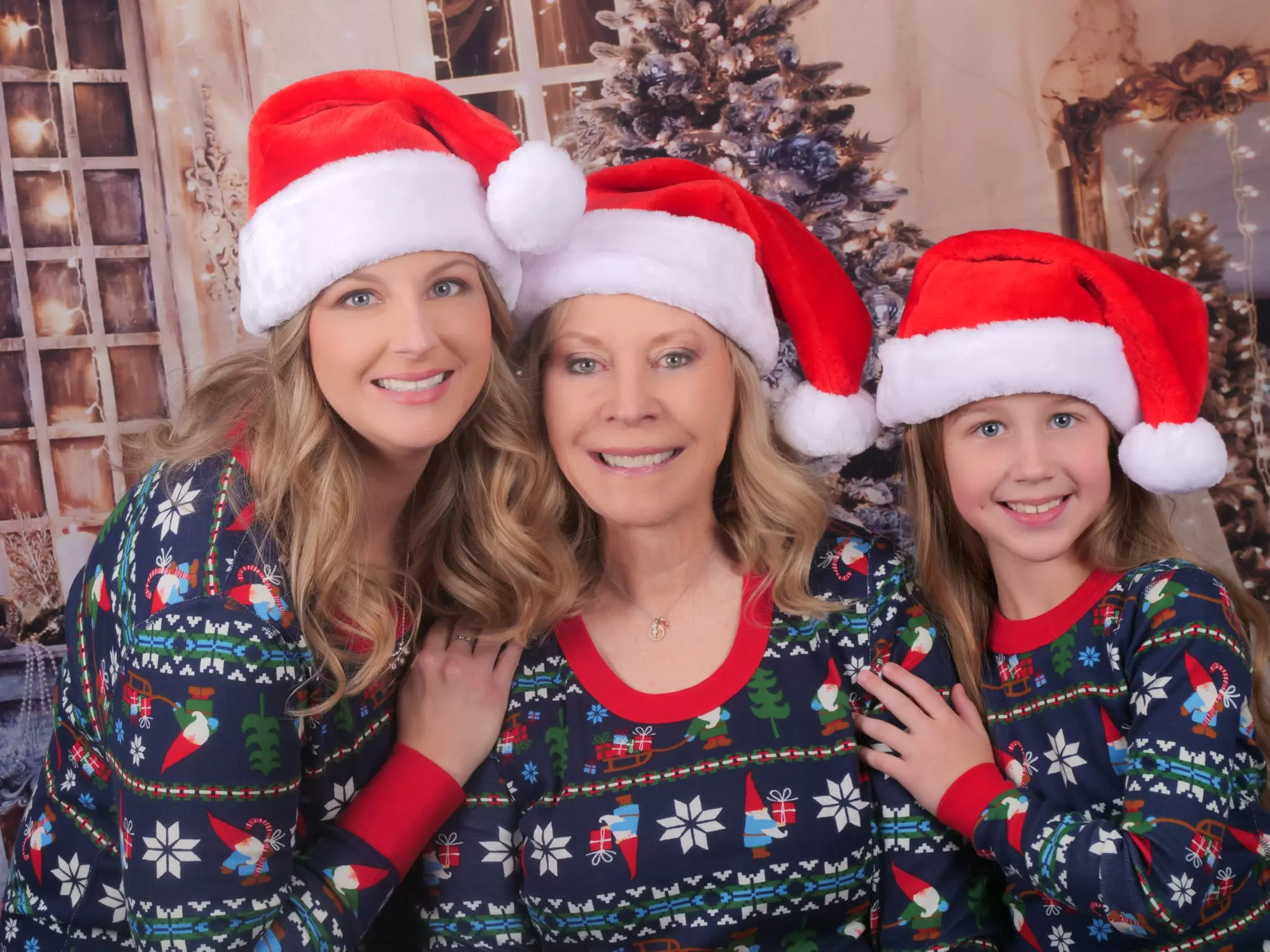 Family Holiday Photo Session + Retouched Portrait/Hairstyling/Make-Up