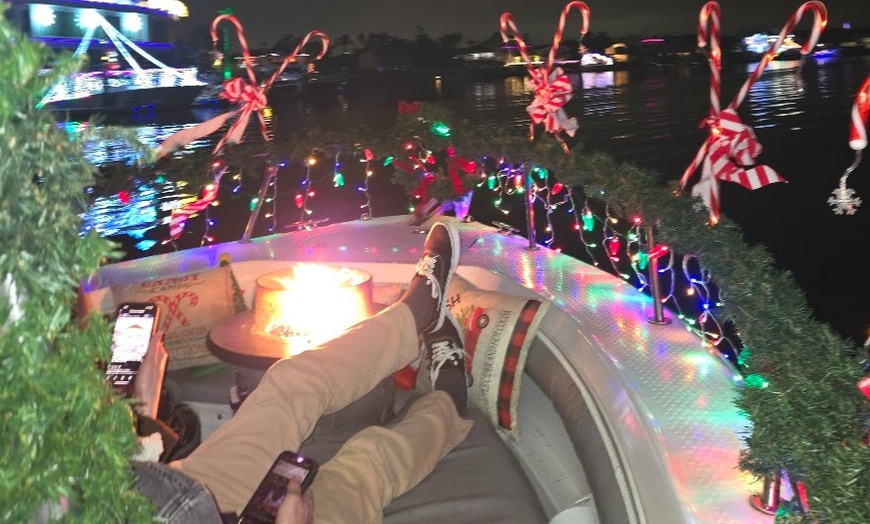 Image 2: Private Holiday Light Boat Cruise – Huntington Beach & Newport Parades