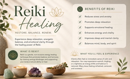 Reiki Healing 45 minute session - Therapeutic Touch Wellness Center Llc