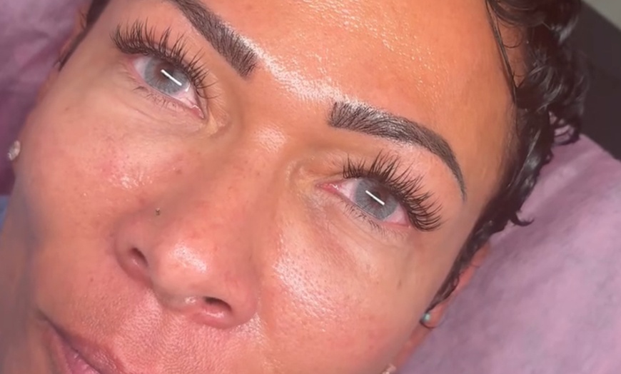 Image 2: Full Set of Classic Eyelash Extensions w/ 3D, 6D Volumes, 2 Week Fill