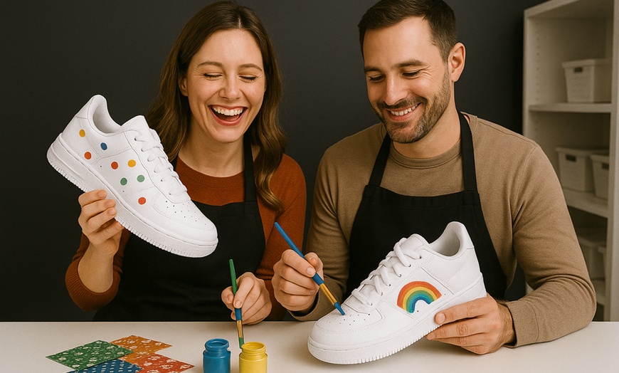 Image 1: Design a Custom Painted Sneaker w/ All Tools Provided in Oxon Hill, MD
