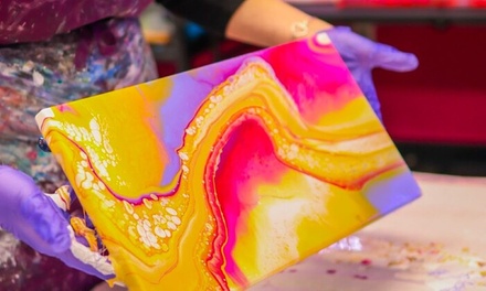 16 x 20 Canvas Fluid Art Date Night for 2 - Hawaii Fluid Art in Red Oak, TX