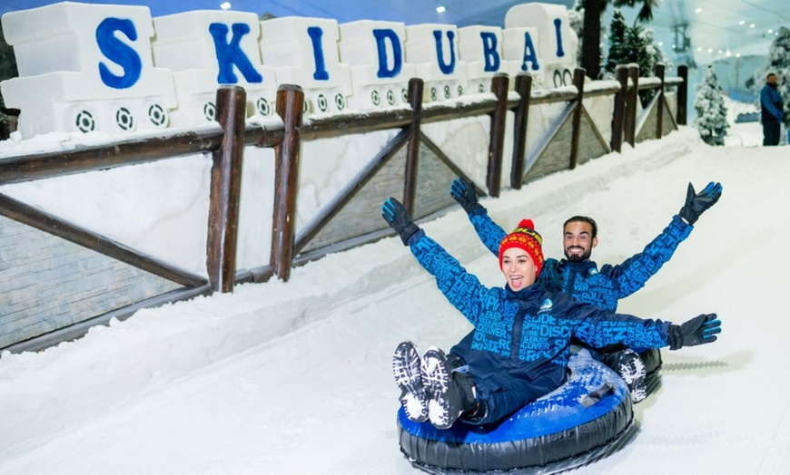 Image 1: Ski Dubai Snow Plus for 1, 2, or 4 – Ski, Slide & Meet Penguins!  