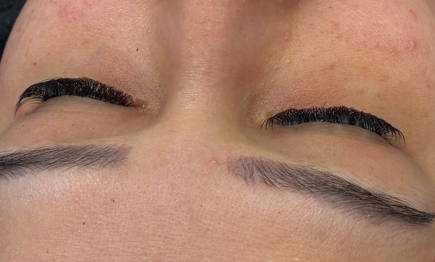 Image 2: Hair Coloring or Group Lash Extensions