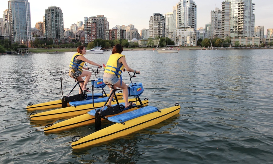 Image 1: Enjoy 90-Minute Sunset Ride on Waterbike at BC Water Bikes