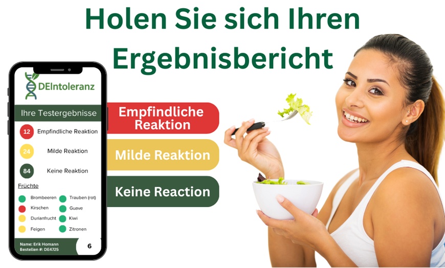 Image 3: Teste deine Lebensmittelverträglichkeit von bis zu 900 Lebensmitteln