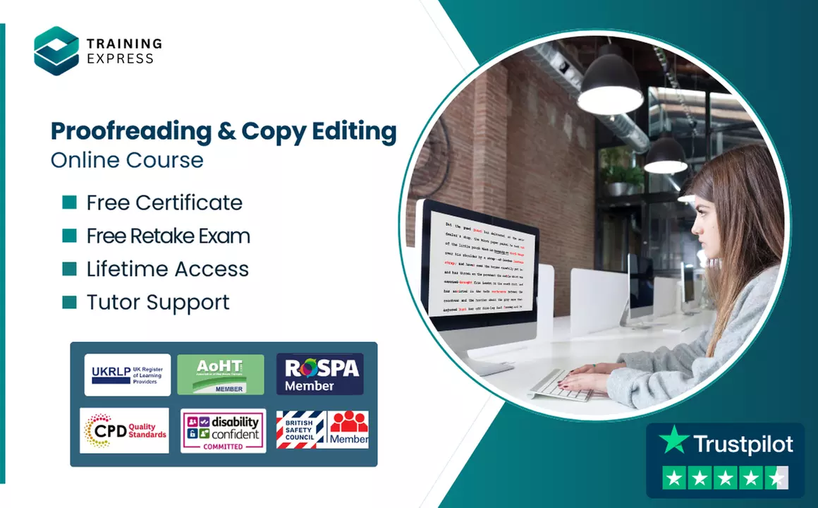 Proofreading & Copy Editing or Lifetime Membership to 2000+ Courses at Training Express (Up to 60% Off) - Primary Image