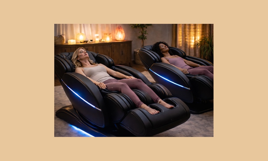 Image 2: Couples Zero Gravity AI Massage Chair Experience with Aromatherapy