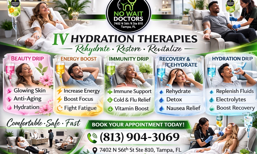 Image 3: Revitalize with Energy, Beauty, Immunity Drips, or Hangover IV Options