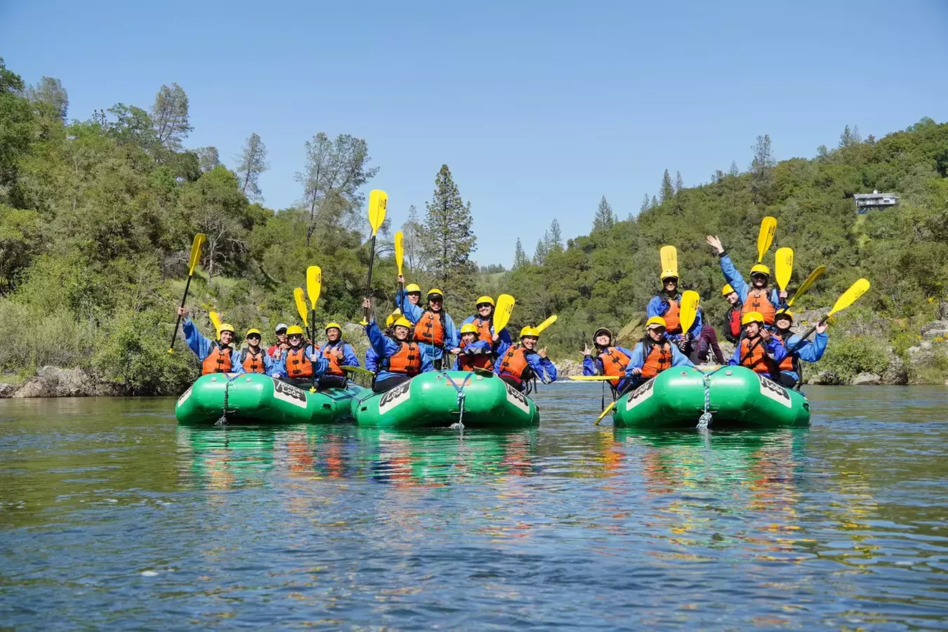 Lower Gorge Rafting Trips with Scenic River Views in California