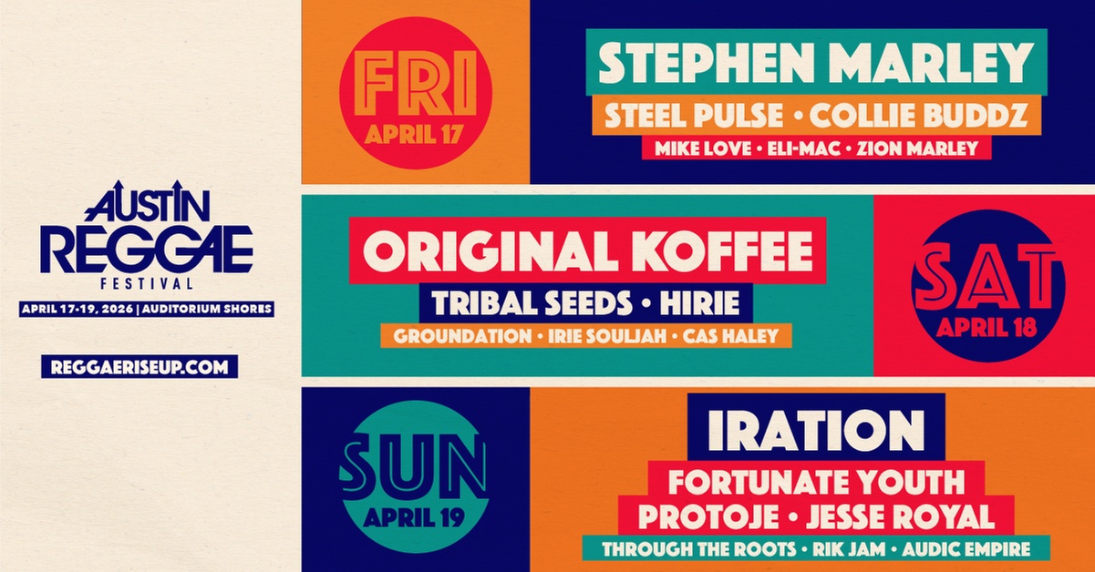 Austin Reggae Festival From April 17 - 19 at 12 PM