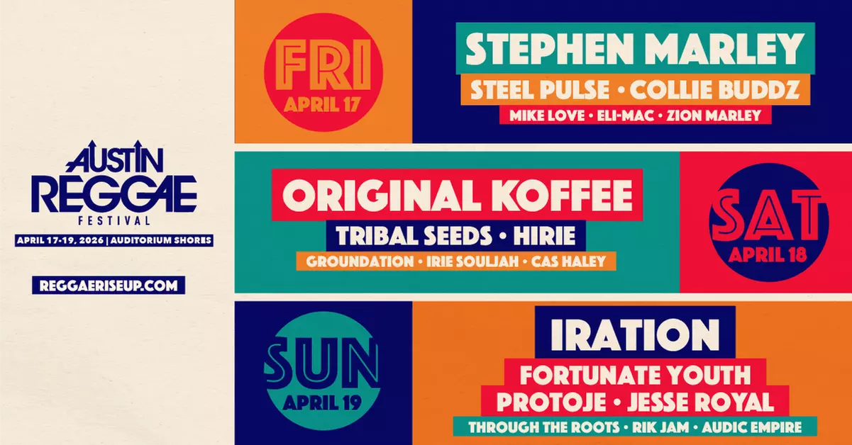 Austin Reggae Festival From April 17 - 19 at 12 PM