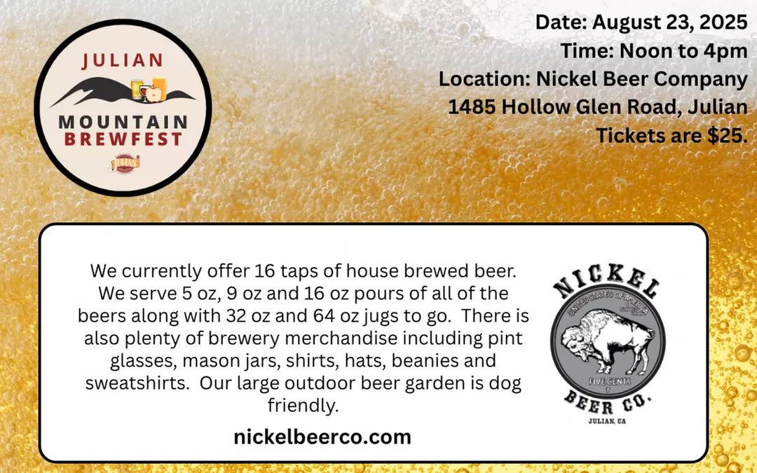 General Admission Ticket to Julian Mountain BrewFest