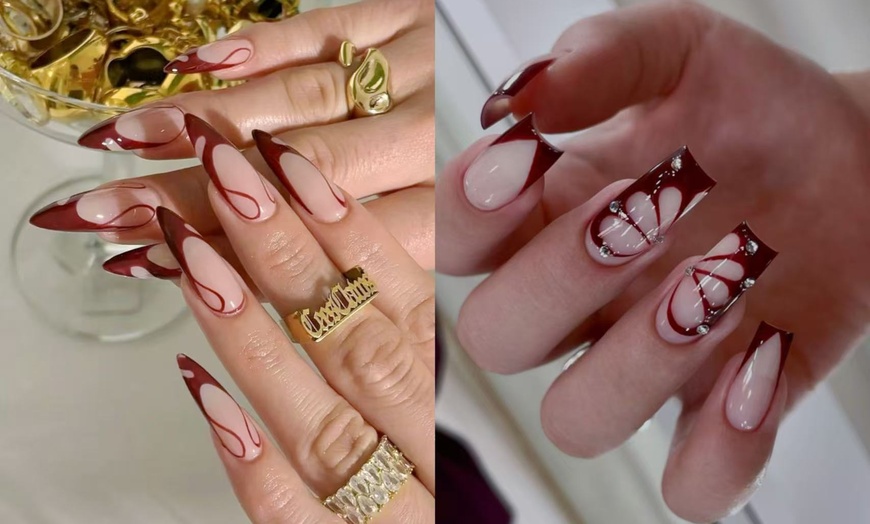 Image 1: Maniküre, Naturnagelverstärkung oder Nagelverlängerung mit Gel