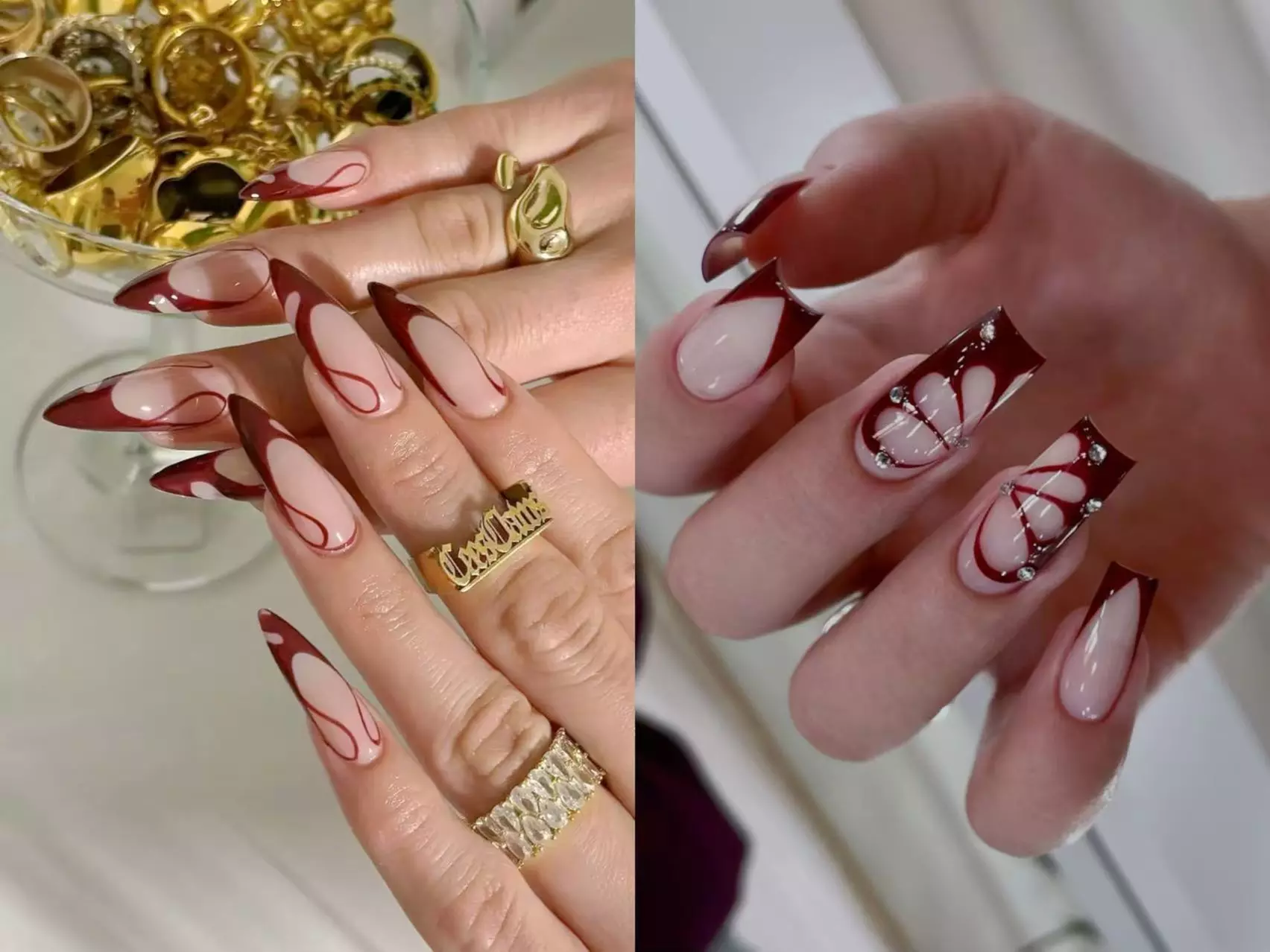 Maniküre, Naturnagelverstärkung oder Nagelverlängerung mit Gel