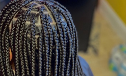 One Box Braid Session with Synthetic or Natural Hair: Large - Mimi house of briads