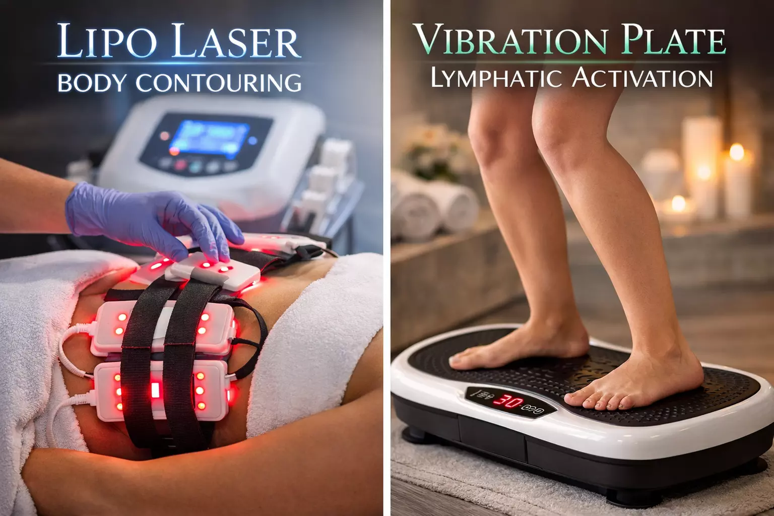 1 or 2 Lipo Laser Body Contouring Sessions with Vibration Plate