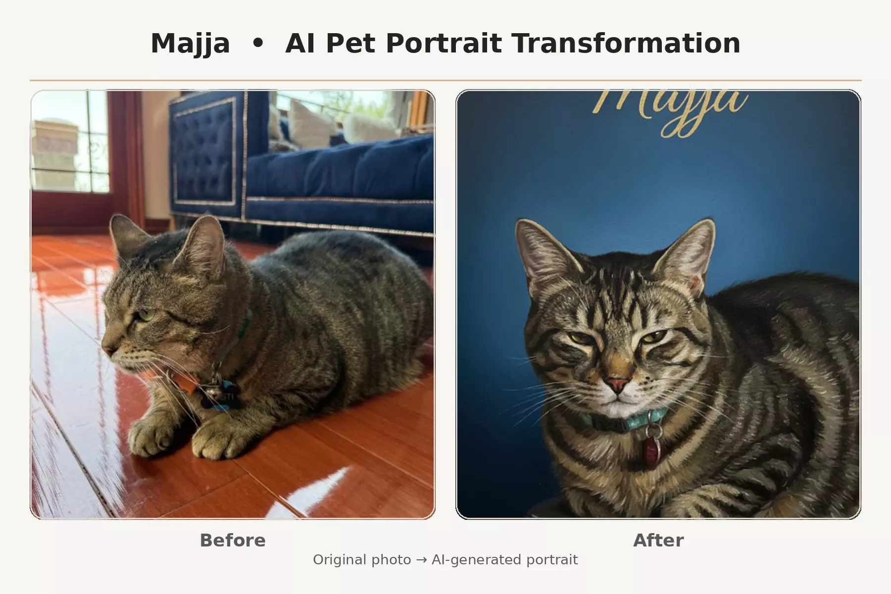 Turn Your Pet into Art – AI Pet Portraits in 10 or 25 Styles (In-App)