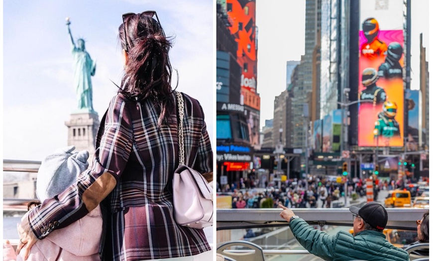 Image 2: Double Views: NYC Night Bus Tour and Free Statue of Liberty Day Cruise