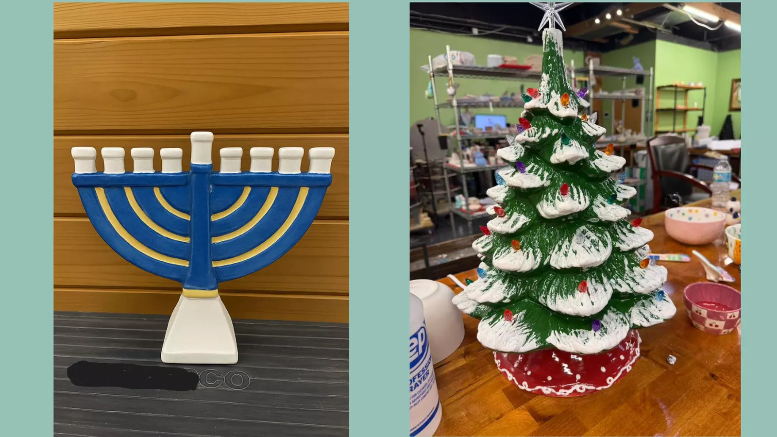 Craft and Paint Your Own Christmas Tree with Light Kit or Menorah