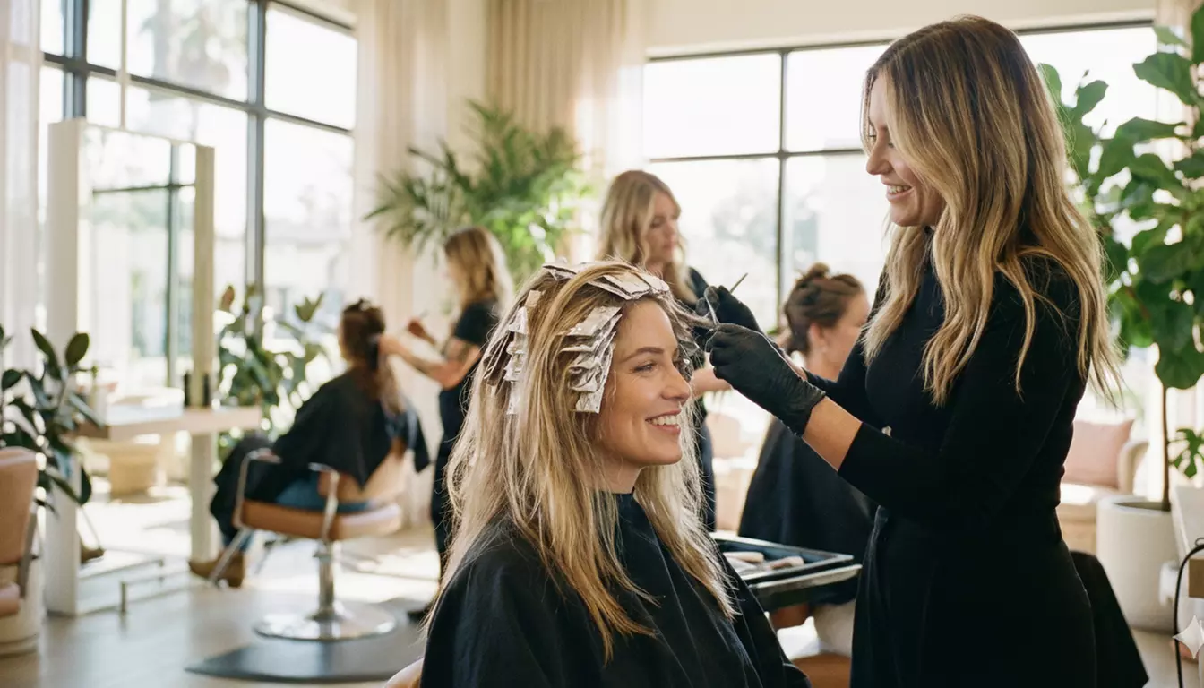 Cut, Blow Dry, Half Head of Foils, and Balayage at Luxuria Salon