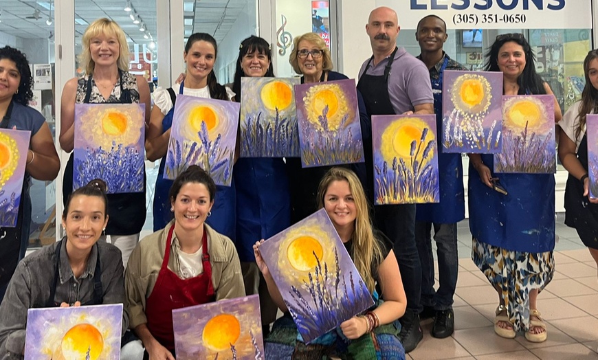 Image 1: Adults-Only Painting Night with Wine – Doral Art Club