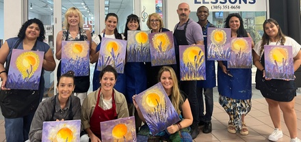 Adults-Only Paint Party Night - For 1 - Faride Art & Design - Doral Art Club, Florida