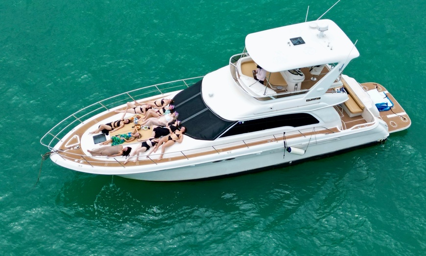 Image 1: Private Yacht for 13 People w/ Captain, Fuel, Ice, Water & Soft Drinks