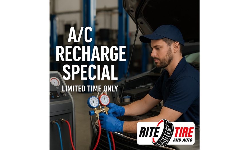 Image 1: Up to 52% Off on Car A/C Repair at Rite tire & auto