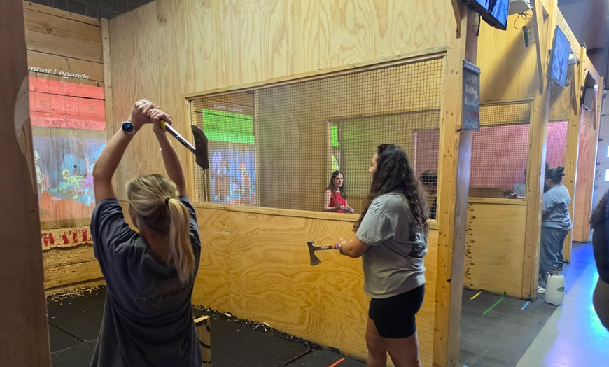 Image 9: Unleash Your Inner Warrior: Axe Throwing + Ninja Stars and Bat-A-Rangs