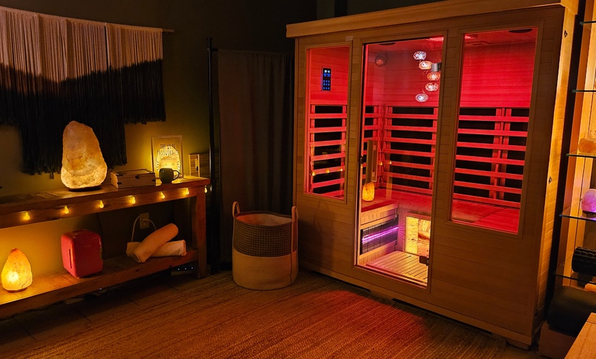 Image 1: Detox & Relax: 30-Min Infrared Salt Sauna (1, 3, or 5 Sessions) 