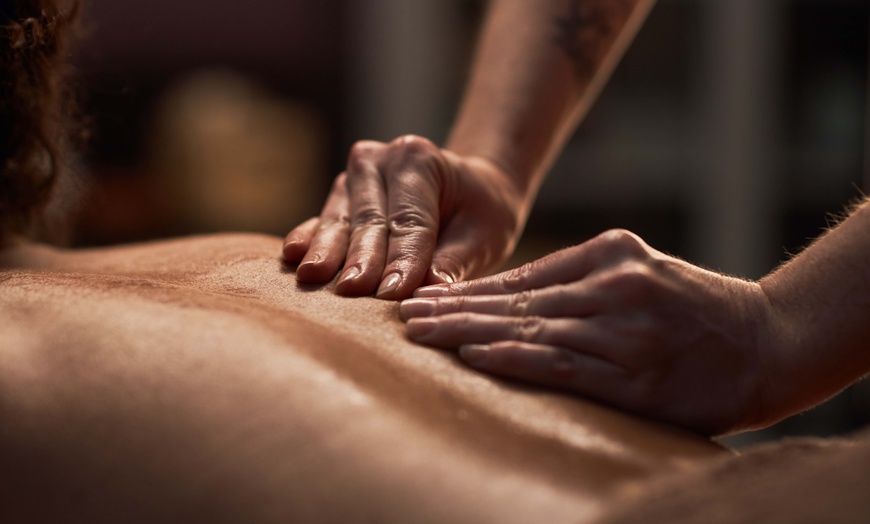 Image 2: Royal Back Ritual Massage, Cacao Mask, or CBD & Photo Therapy Massage