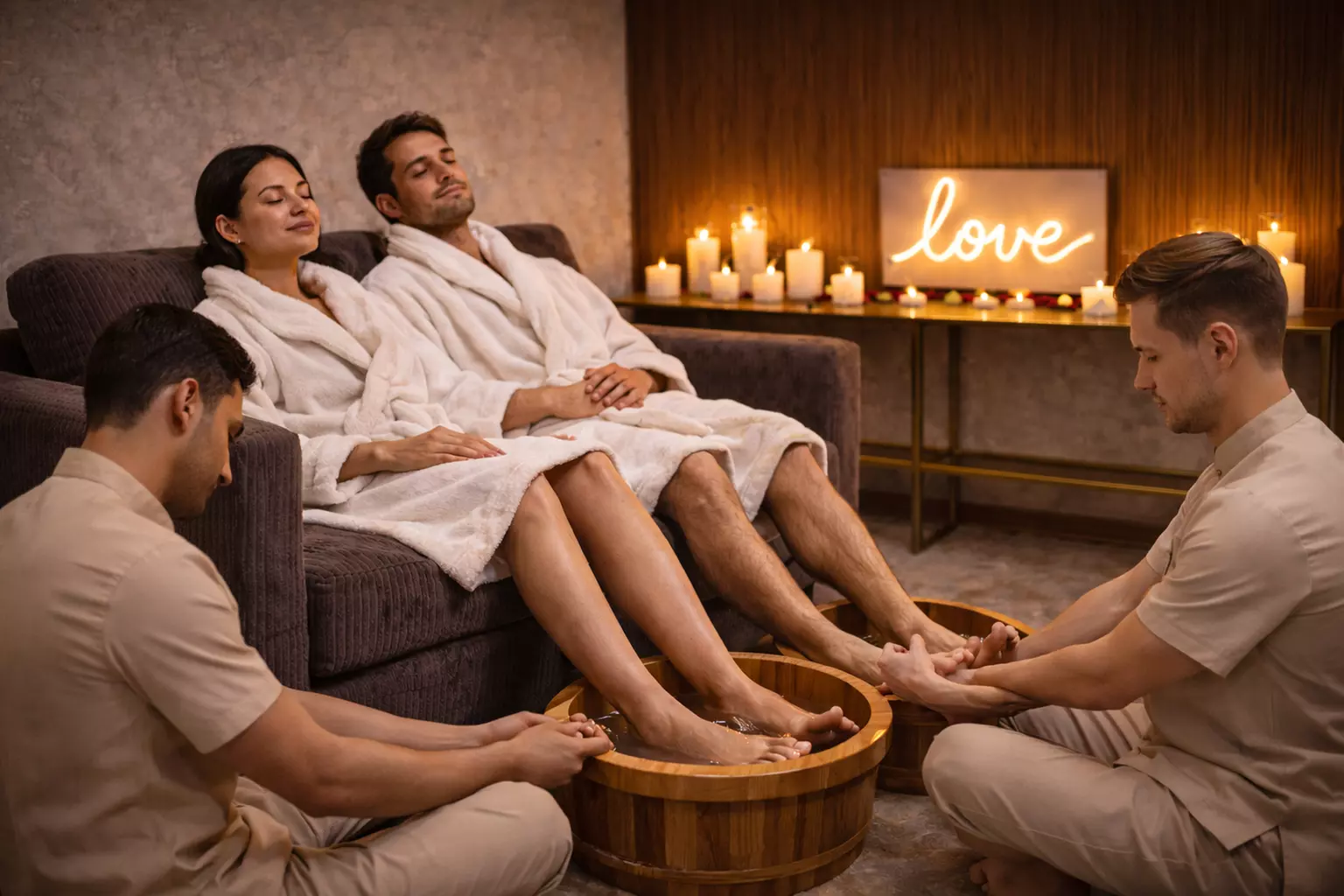 Ritual Amor Eterno: masaje en pareja, facial, luz led, cava y bombones