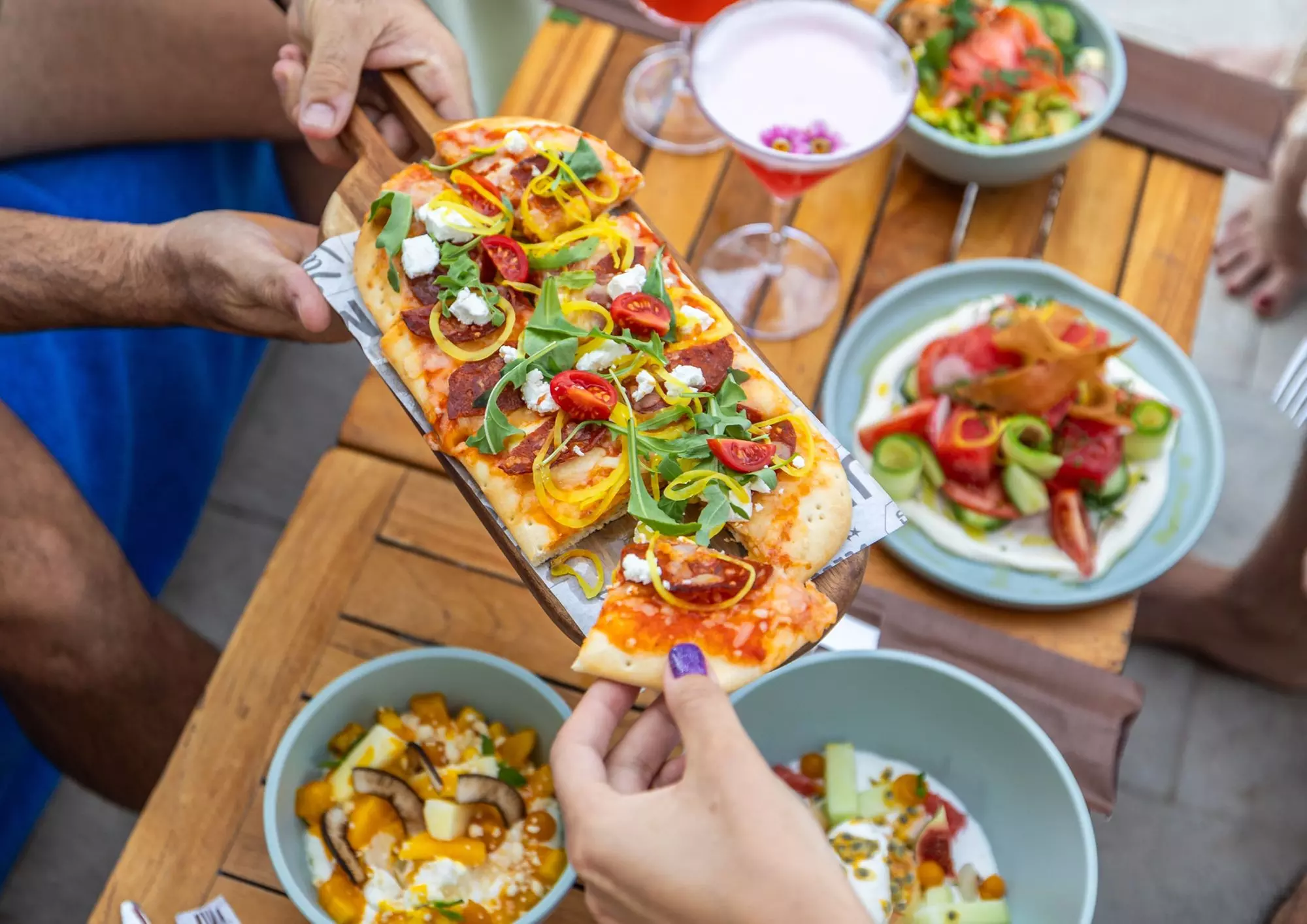 Premium 3 Course Menu +Water w/ Optional 1 Glass - Grape or Pool/Beach