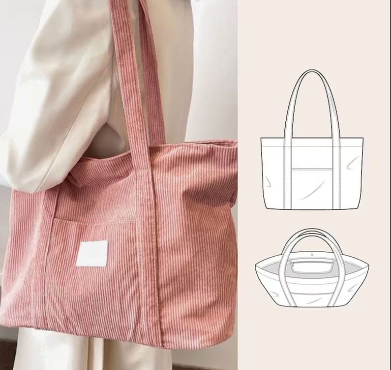 Tote Bag PDF Sewing Pattern: Standard & Quilted for Shopping and More